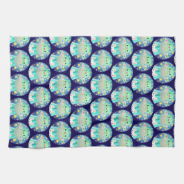 Cute Space Creatand Bunny Rabbit Kökshandduk