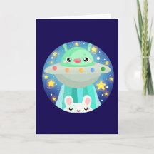 Cute Space Creatand Bunny Rabbit