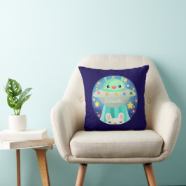 Cute Space Creatand Bunny Rabbit Kudde