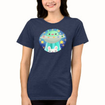 Cute Space Creatand Bunny Rabbit