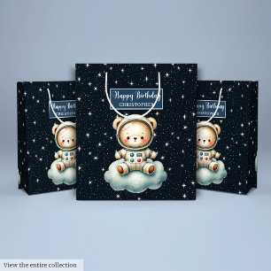 Cute Space Explorer Gift Bag för Boy Birthday