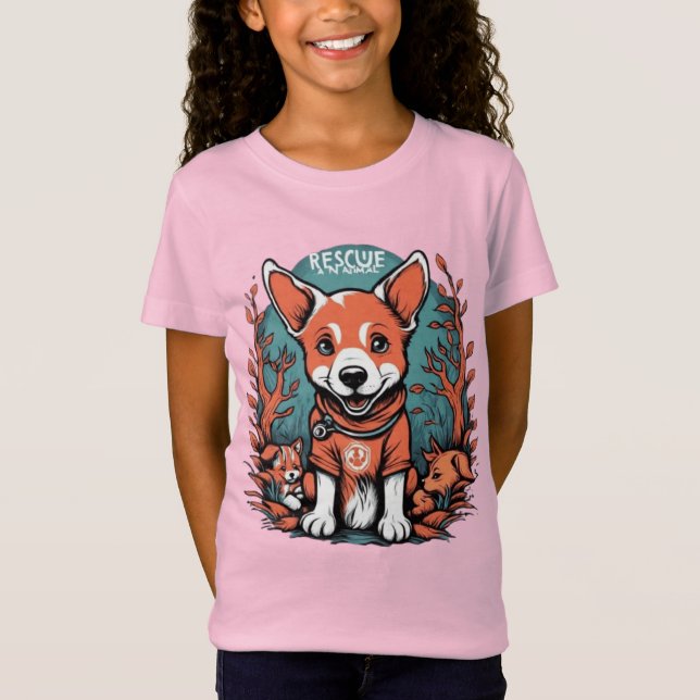 Cute space-hund astronaut-marionett T-Shirt (Framsida)