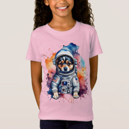 Cute space hund astronaut-valp t shirt