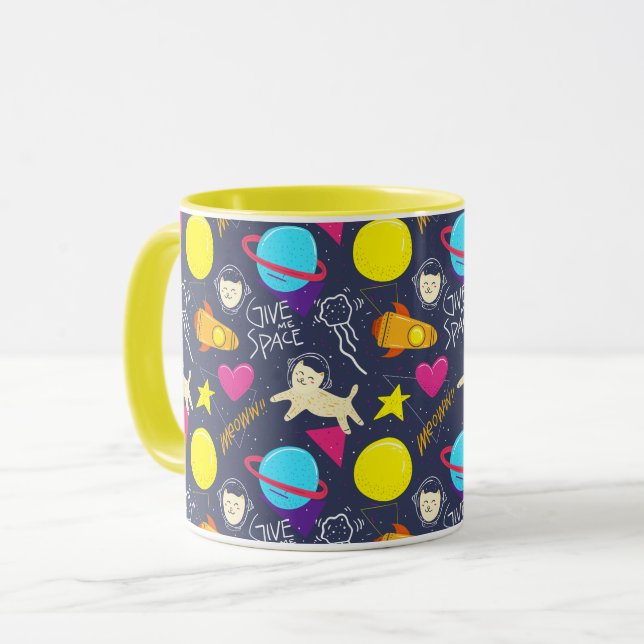 Cute Space-katter Mugg (Framsida vänster)