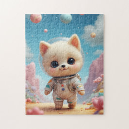 Cute Space Kitten Astronaut Jigsaw Puzzle Pussel