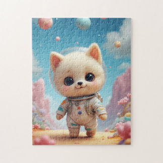 Cute Space Kitten Astronaut Jigsaw Puzzle Pussel