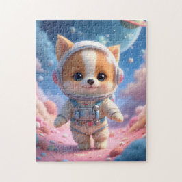 Cute Space Puppy Astronaut Jigsaw Puzzle Pussel