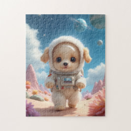 Cute Space Puppy Puzzle Pussel