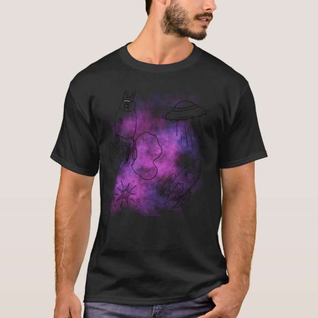 Cute Space Sak T Shirt (Framsida)