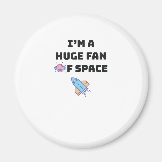 Cute Space-Tonåringarna Älskare Kids  Kärlek Space Magnet (Framsidan)