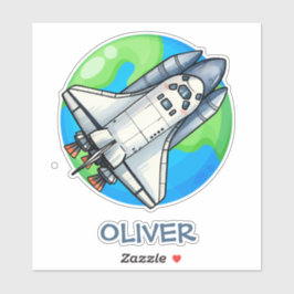 Cute Spacesship, omvärlden Klistermärken