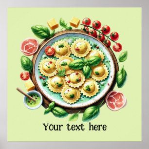 Cute spaghetti house Italia food pasta business Poster