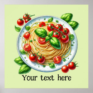 Cute spaghetti house pasta poster