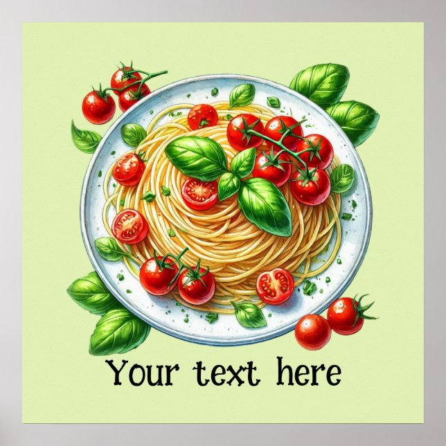 Cute spaghetti house pasta poster (Framsidan)