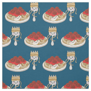 Cute Spaghetti Kids Kawaii Tecknad Noodles Pasta Tyg