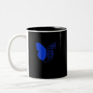 Cute Spain Christian Bible Religiösa Butterfly Två-Tonad Mugg