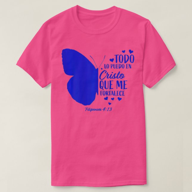 Cute Spain Christian Bible Verse Women Religiösa T Shirt (Design framsida)