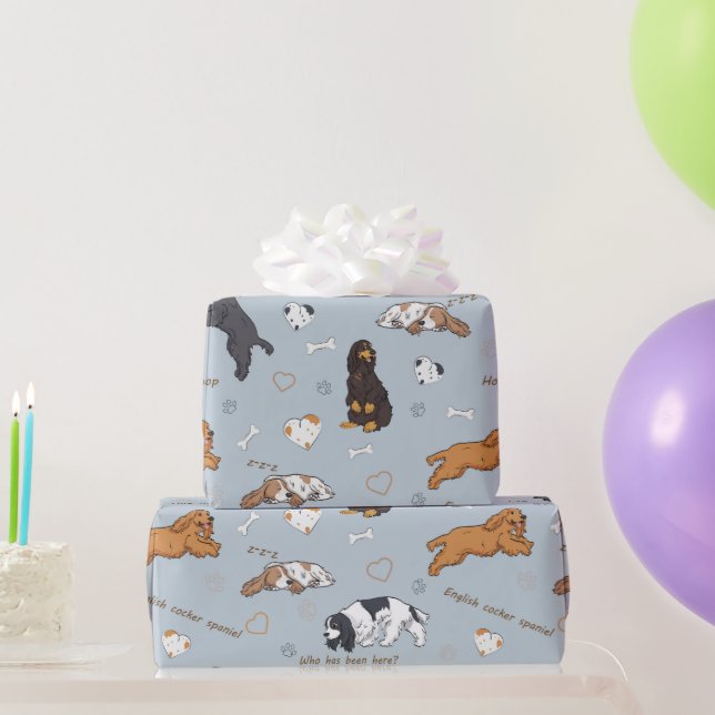 Cute Spanska hundar mönster Presentpapper (Festgåvor)