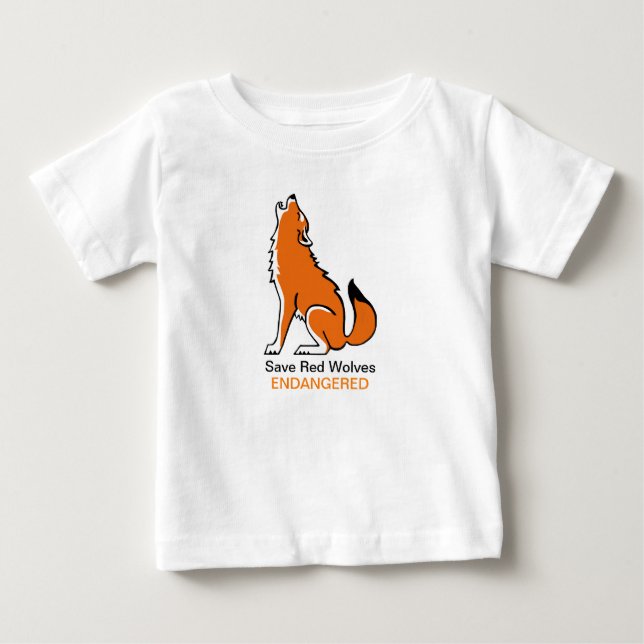 Cute Spara Red-VARGER - utrotningshotad animalisk  T Shirt (Framsida)