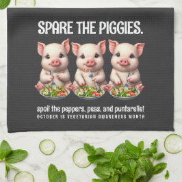 Cute Spare de iggies Eating Salads Kökshandduk