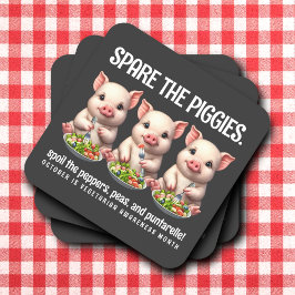 Cute Spare de iggies Eating Salads Underlägg Papper Kvadrat