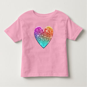 Cute sparkly regnbåge glitter beart t shirt