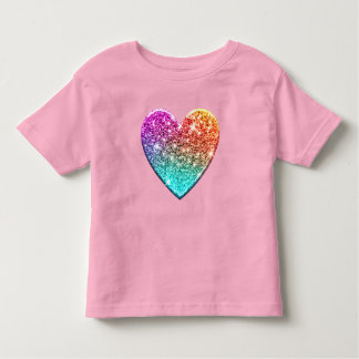 Cute sparkly regnbåge glitter beart t shirt