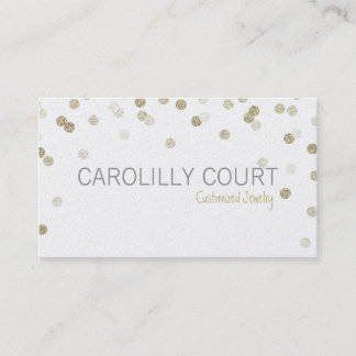 CUTE SPARKLY snyggt CONetti classy guld glitter Visitkort