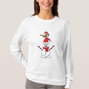 Cute Sparrow på Snögubbe T Shirt