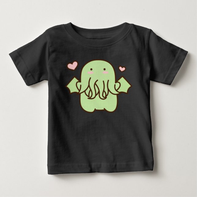 Cute Spawn of Cthulhu Lovecraft Halloween T Shirt (Framsida)