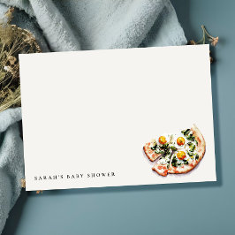 Cute Speciell Delivery Pizza Baby Shower Party Anteckningskort