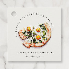 Cute Speciell Delivery Pizza Baby Shower Party Gåvor Etiketter