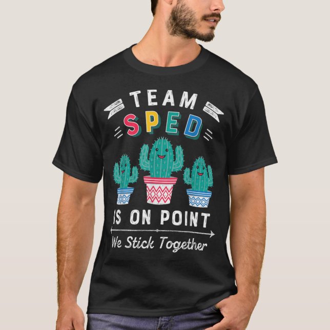 Cute SPED Lacher Speciell Education Cactus SPED T Shirt (Framsida)