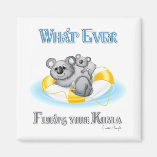 CUTE Spelar ingen roll Flyter din Koala Magnet