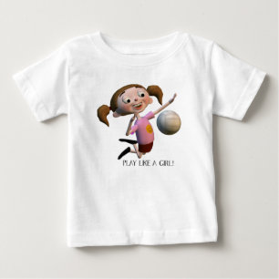 Cute spelar som en flicka Volleyball T-shirt