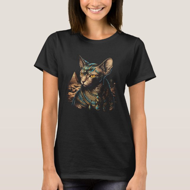 Cute Sphynx Cat  Egyptian Pharaoh Sphynx Cat Owner T Shirt (Framsida)