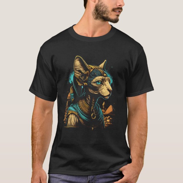 Cute Sphynx Cat  Egyptian Pharaoh Sphynx Cat Owner T Shirt (Framsida)