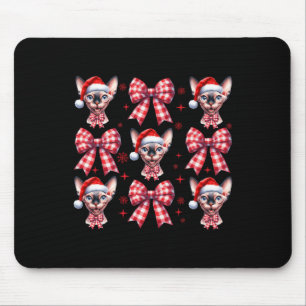 Cute Sphynx Cat Red Play Coquette Bow Jul W Musmatta