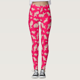 Cute Sphynx cat, rosa Leggings
