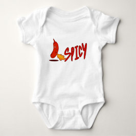 Cute Spicy for Foodie Baby Bodykostym T Shirt