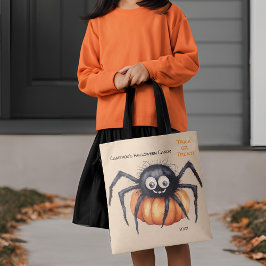 Cute Spider Halloween Candy Bus eller godis Tygkasse