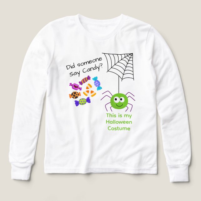 Cute Spider och Candy Barn T Shirt (Design framsida)
