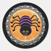 Cute Spider på Webben Halloween Flaska Cap