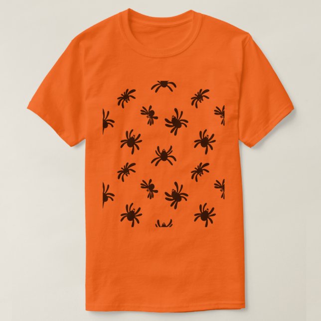 Cute Spiders Halloween T-Shirt (Design framsida)