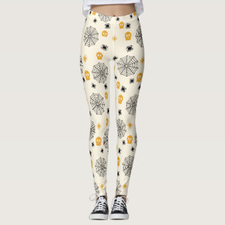 Cute Spiders Webben Döskallars Halloween Costume P Leggings