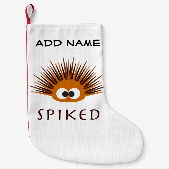 Cute Spiked Orange Sea Urchin Liten Julstrumpa (Framsidan)