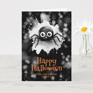 Cute Spindelnät Happy halloween Kort