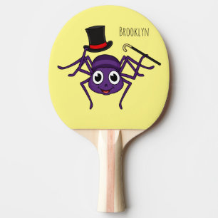 Cute spinder i tecknaden top hat pingisracket