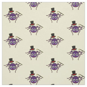Cute spinder i tecknaden top hat tyg