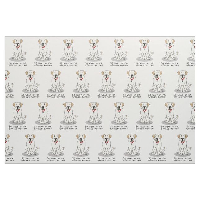 Cute Spoiled Rotten Gult Labrador Retriever Hund Tyg (Fat Quarter)